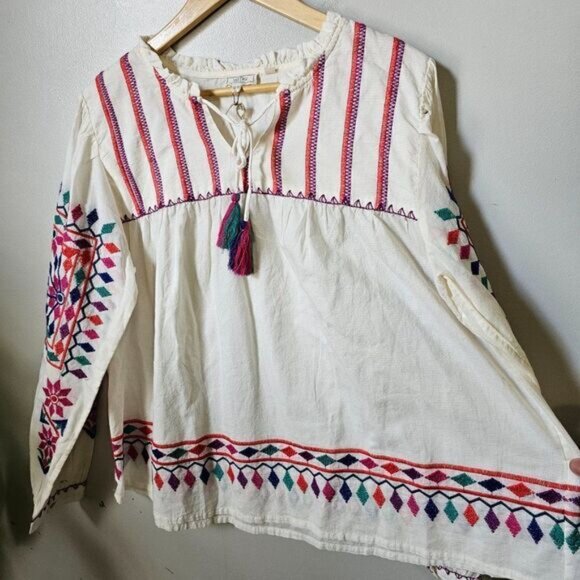 NWT FAT FACE UK BOHO EMBROIDERED TOP SIZE 12/ L & 14 /XL - Picture 2 of 16